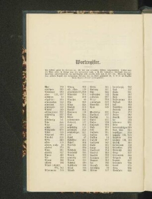 Wortregister.