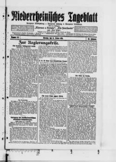 Niederrheinisches Tageblatt : Kempener Volkszeitung : Kempener Zeitung : Lobbericher Tageblatt : Heimatzeitung für den linken Niederrhein