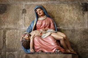 Frankreich. Bretagne. Morbihan. Hennebont. Basilique Notre Dame de Paradis. Pieta