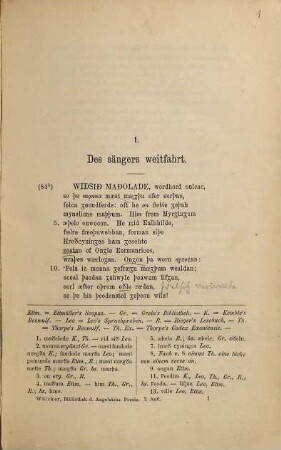 Bibliothek der angelsächsischen Poesie, 1,1