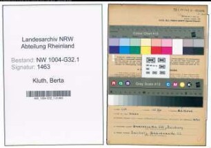 Entnazifizierung Berta Kluth , geb. 11.09.1919 ()