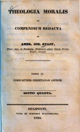 Theologia moralis in compendium redacta. 4