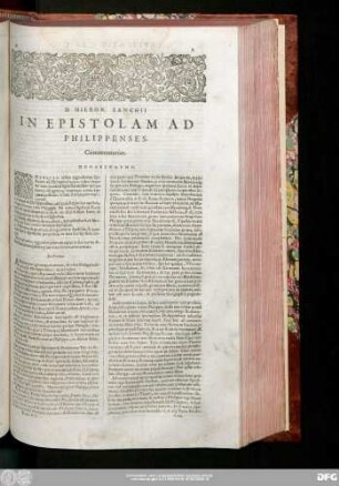 D. Hieron. Zanchii In Epistolam Ad Philippenses. Commentarius.
