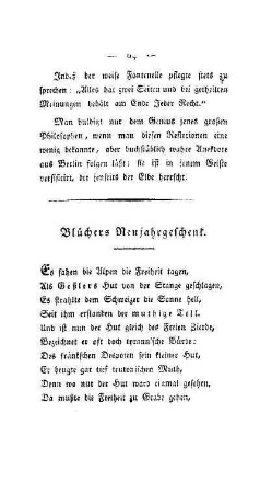 Blüchers Neujahrgeschenk