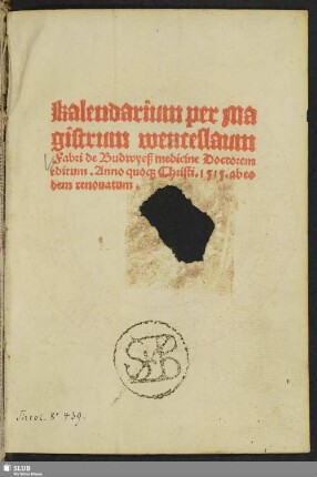 [Stempel] Vorbesitz: Zittauer Ratsbibliothek