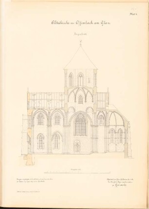 Abteikirche, Offenbach/Glan: Längsschnitt 1:100