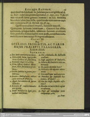 Caput III. De Operibus Prohibitis, Ac Variis Huius Praecepti Transgressionibus