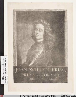 Bildnis Johann Wilhelm Friso, Fürst von Nassau-Diez, 1702 Prinz von Oranien