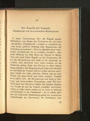 IV. Der Begriff der Tugend: Humanität als moralsiches Heldentum