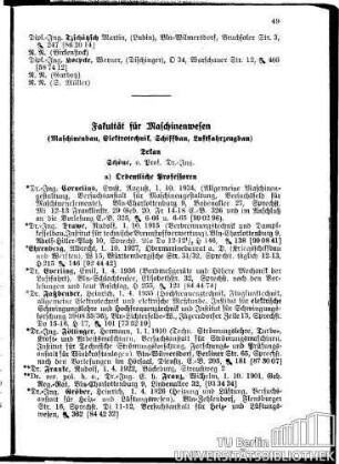 III. für Maschinenwesen