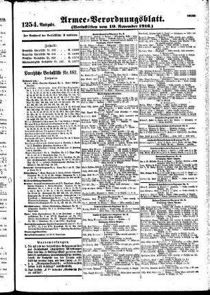 1254. Ausgabe. Freitag, 10. November 1916