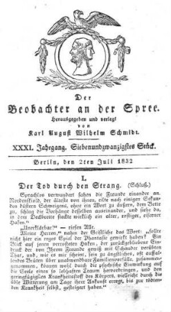 27. Stueck, 2. Juli 1832