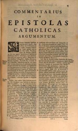 Commentarius in acta apostolorum, epistolas canonicas et apocalypsin, [2]. Commentarius In Epistolas Canonicas : cum indicibus necessariis