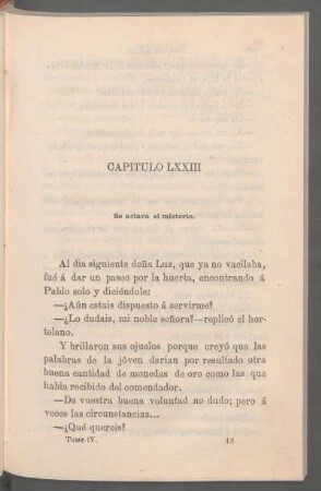 Capítulo LXXIII - Se aclara el misterio.