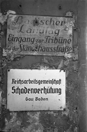 Ruine des ehemaligen Badischen Landtags, des Ständehauses.