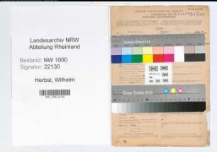 Entnazifizierung Wilhelm Herbst, geb. 13.11.1896 (Werkfuehrer)
