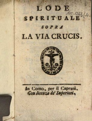 Lode spirituale sopra la Via Crucis