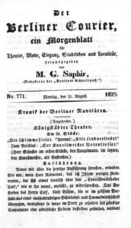 No. 771, Montag, den 31. August 1829