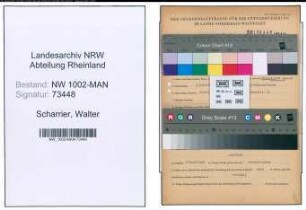 Entnazifizierung Walter Scharrier , geb. 01.05.1903 (Kaufm.Angest.)