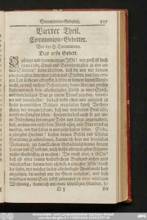 Vierter Theil. Communion-Gebetter.