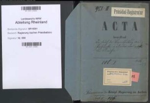 Die durch die Vorenthaltung der Poschwecken in Aachen stattgehabten Unruhen. Bd. 1