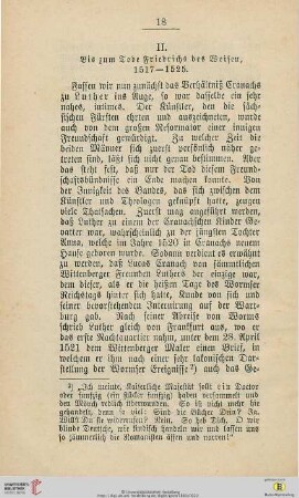 II. Bis zum Tode Friedrichs des Weisen, 1517-1525
