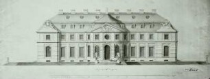 Dresden, Entwurf für das Palais Mosczynska, Aufriss der Gartenfront