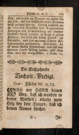 273-298, Die Sechzehende Hochzeit-Predigt