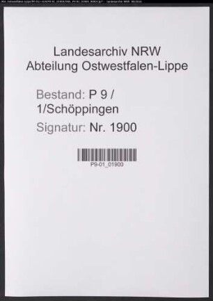 Sterberegister Standesamt Schöppingen