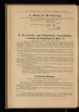 Gesetzliche und Polizeiliche Vorschriften