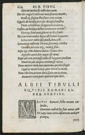 Albii Tibulli Equitis Romani Liber Tertius.