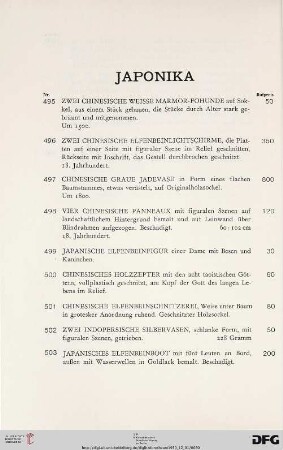 Japonika (Nr. 495-519)