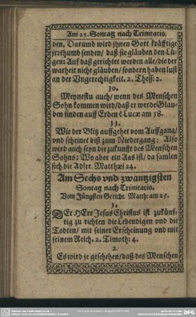 Am Sechs und zwantzigsten Sontag nach Trinitatis