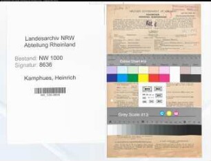 Entnazifizierung Heinrich Kamphues, geb. 24.04.1904 (Revisor)
