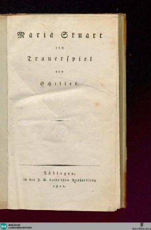 Maria Stuart : ein Trauerspiel