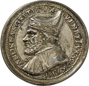 Medaille des Dogen Andrea Gritti auf die Erneuerung der Kirche San Francesco della Vigna in Venedig, 1524/1534