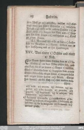 XXV. Von einem Ochsen und einer Kuh.