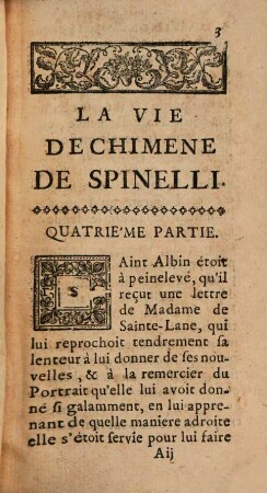 La Vie De Chimene De Spinelli : Histoire Veritable, 4