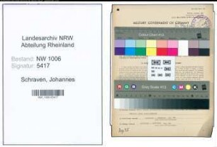 Entnazifizierung Johannes Schraven , geb. 31.08.1908 (Landwirt)