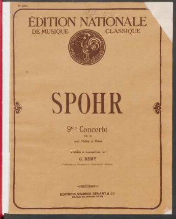 9me concerto op. 55 pour violon et piano