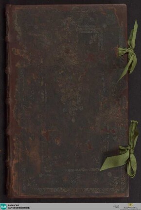 Kurtze vnd Summarische Beschreibung, Aller vnnd Jeder Vestung vnd Grenzheußer ... - Cod. Durlach 39 : Disposition