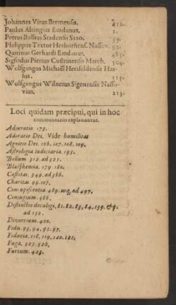 Loci quidam praecipui, qui in hoc commentario explanantur.