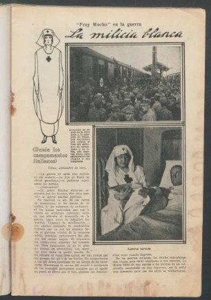 La milicia blanca : "Fray Mocho" en la guerra - (Desde los campamentos italianos)