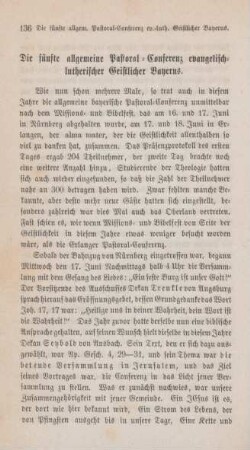 136-157 Die fünfte allgemeine Pastoral-Conferenz evangelisch-lutherischer Geistlicher Bayerns