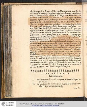 Corollaria Respondentis