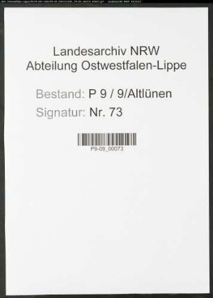 Sterberegister Standesamt Altlünen