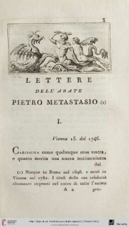 Lettere dell' abate Pietro Metastasio