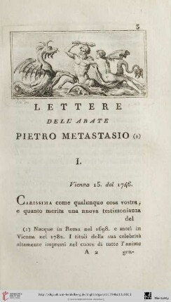 Lettere dell' abate Pietro Metastasio