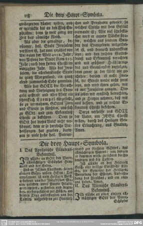 Die drey Haupt-Symbola