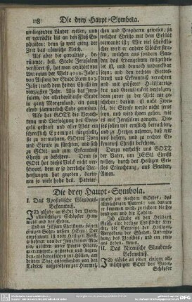 Die drey Haupt-Symbola